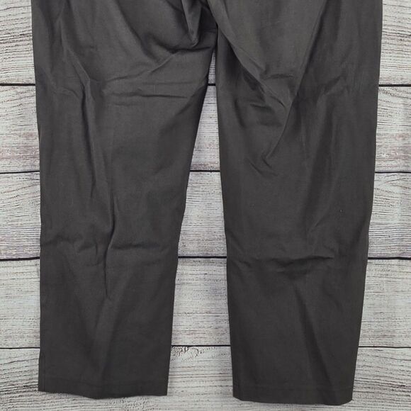 Eileen Fisher Slim Ankle Casual Linen Straight Leg Brown Pants Large Petite - Picture 8 of 9